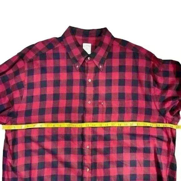 Brooks Brothers The Original Polo 346 Festive Flannel Cotton Collared Shirt - Picture 7 of 8